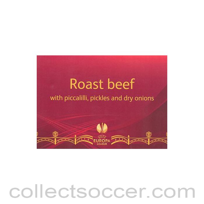 2013 - Chelsea V Benfica Europa League Final 2013 restaurateur's advert card
