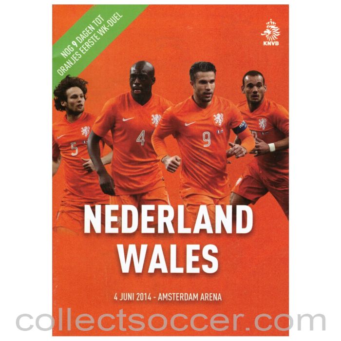2014 Holland v Wales Official Programme