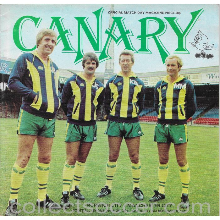 1978 Norwich City v Manchester City Football Programme