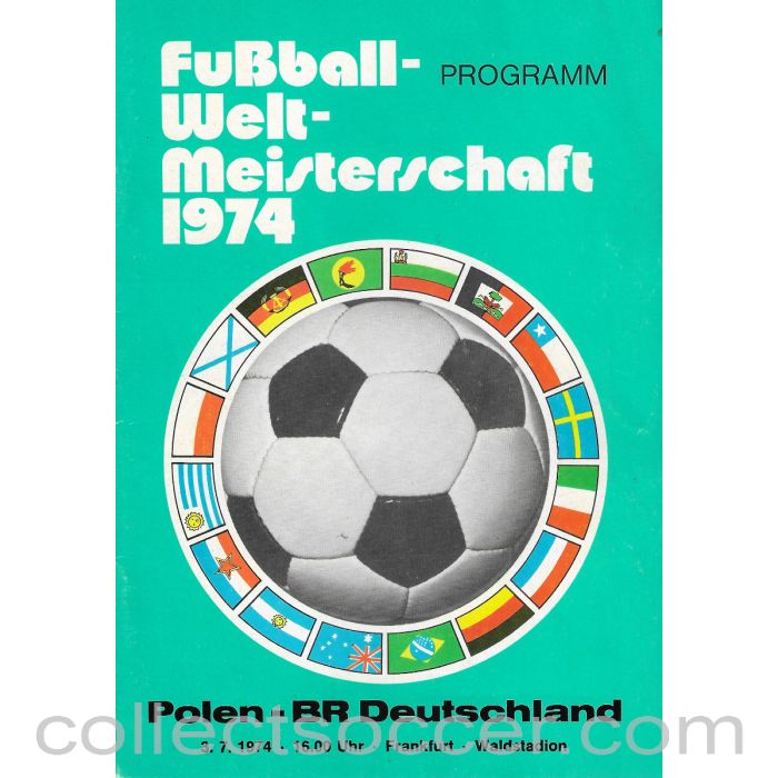 1974 - 1974 Football World Cup Final Poland v Germany Programme