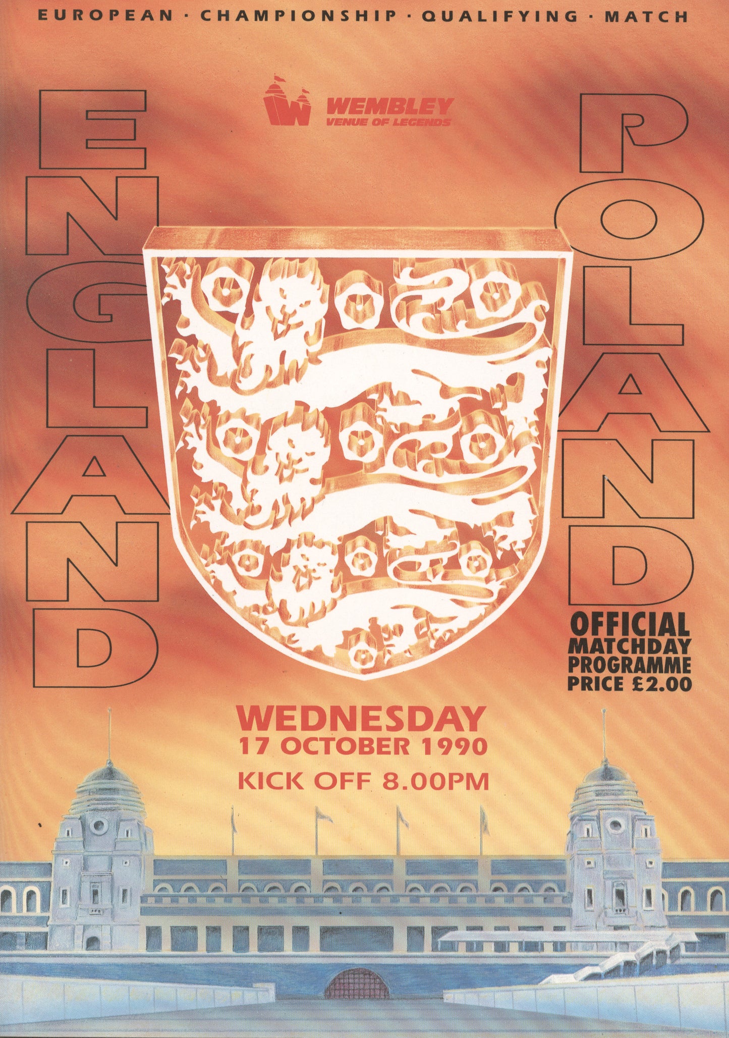 Legendary Managers Original Autographs on one England Programme - Alf Ramsey, Bobby Robson, Alex Ferguson and Graham Taylor