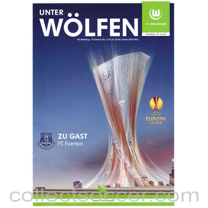 2014 Wolfsburg v Everton Official Programme