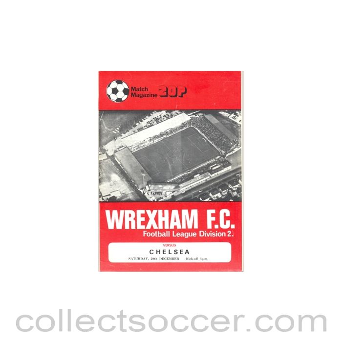 1979 - Wrexham v Chelsea official programme 29/12/1979, half price