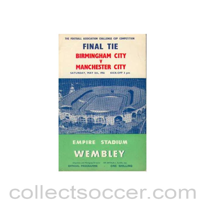 1956 FA Cup Final Programme Birmingham City v Manchester City