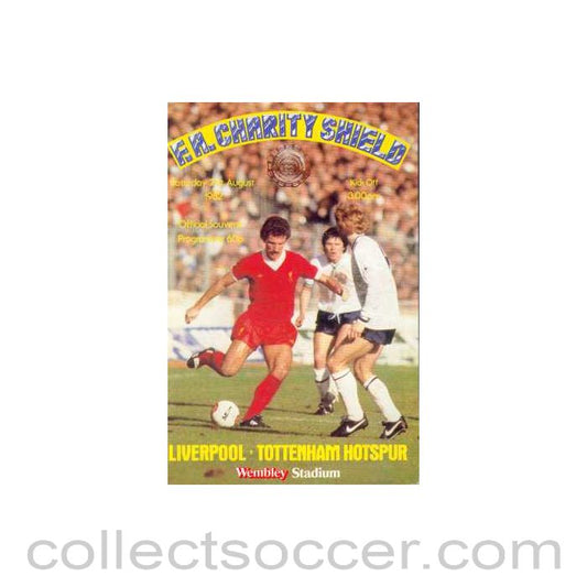 1982 Charity Shield Official Programme Liverpool v Tottenham Hotspur 21/08/1982