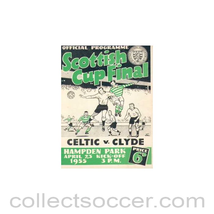 1955 Scottish Cup Final Celtic v Clyde Official Programme