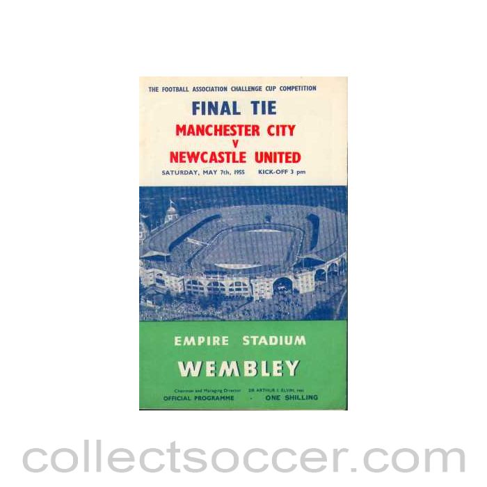 1955 FA Cup Final Programme Manchester City v Newcastle United