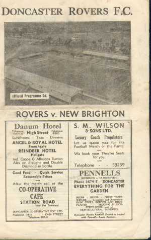 1947 - Doncaster Rovers v New Brighton 1947 programme