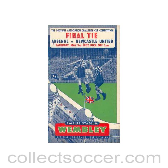 1952 FA Cup Final Programme Arsenal v Newcastle