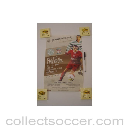 2004 - In the USA - Celtic v Liverpool Championsworld poster 26/07/2004