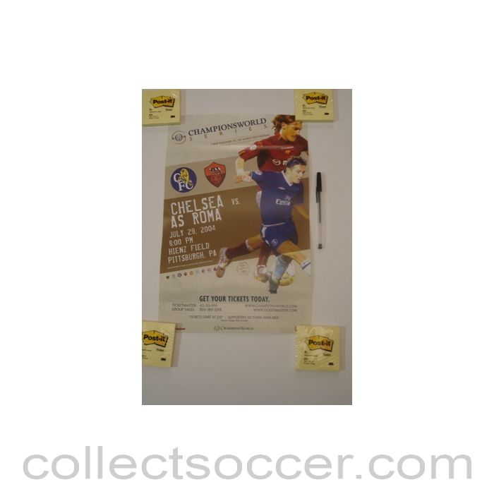 2004 - In the USA - Chelsea v Roma Championsworld poster 29/07/2004