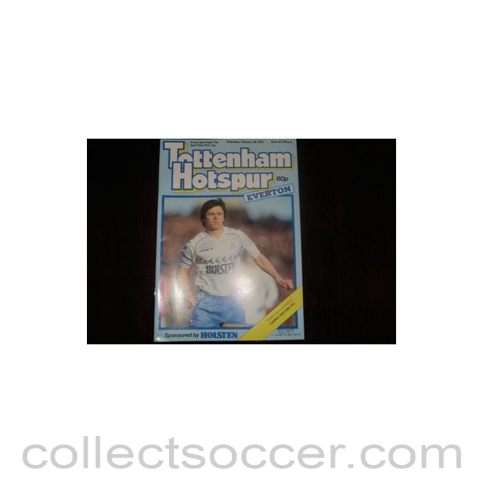 1986 - Tottenham Hotspur v Everton official programme 05/02/1986 Screen Sport Super Cup Semi-Final