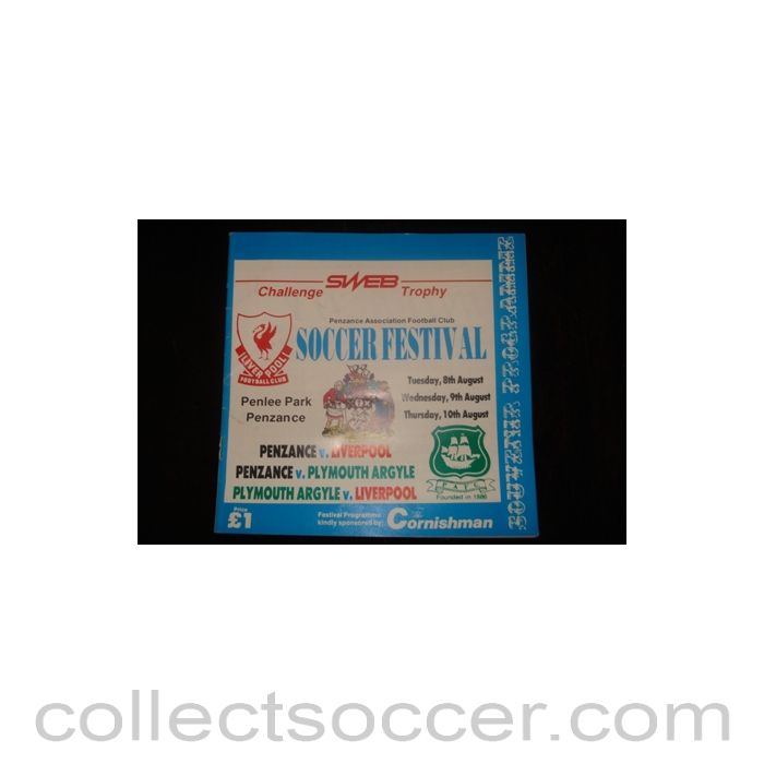 1988 - Penzance v Liverpool, Penzance v Plymouth Argyle and Plymouth Argyle v Liverpool Soccer Festival at Penzance in August 1988