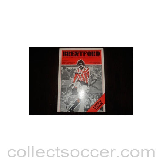1976 - Brentford v Luton Town official programme 14/09/1976 Kent Cup Final