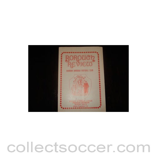 1981 - Harrow Borough v Overhalla, Norway official programme 12/03/1981, Semi-Professional International