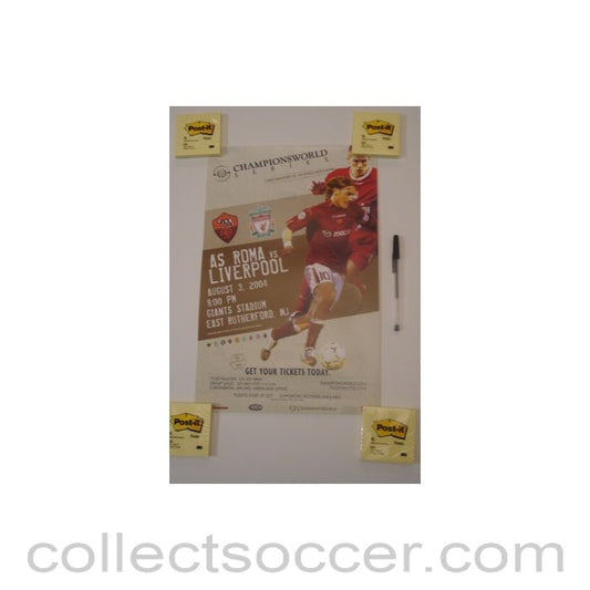 2004 - In the USA - Roma v Liverpool Championsworld poster 03/08/2004