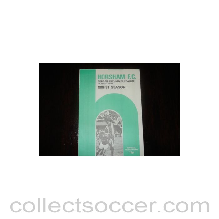 1980 - Horsham v Slovan Bratislava, Slovakia official programme 30/09/1980, Semi-Professional International