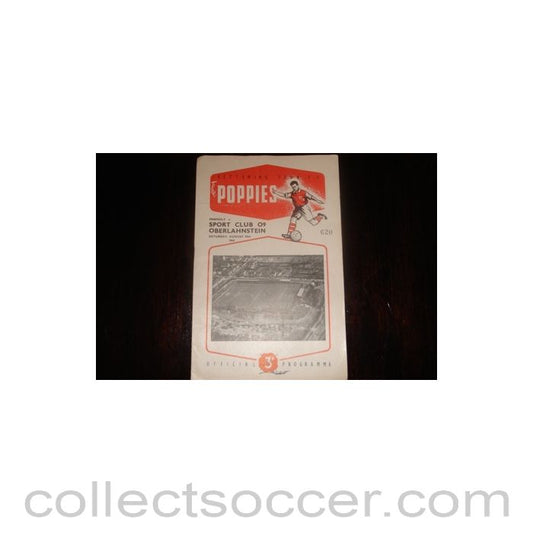 1960 - Kettering Town v Oberlahnstein official programme 20/08/1960, Semi-Professional International