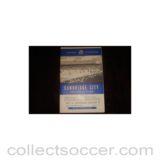 1963 - Cambridge City v Southern League XI official programme 12/11/1963 Semi-Professional