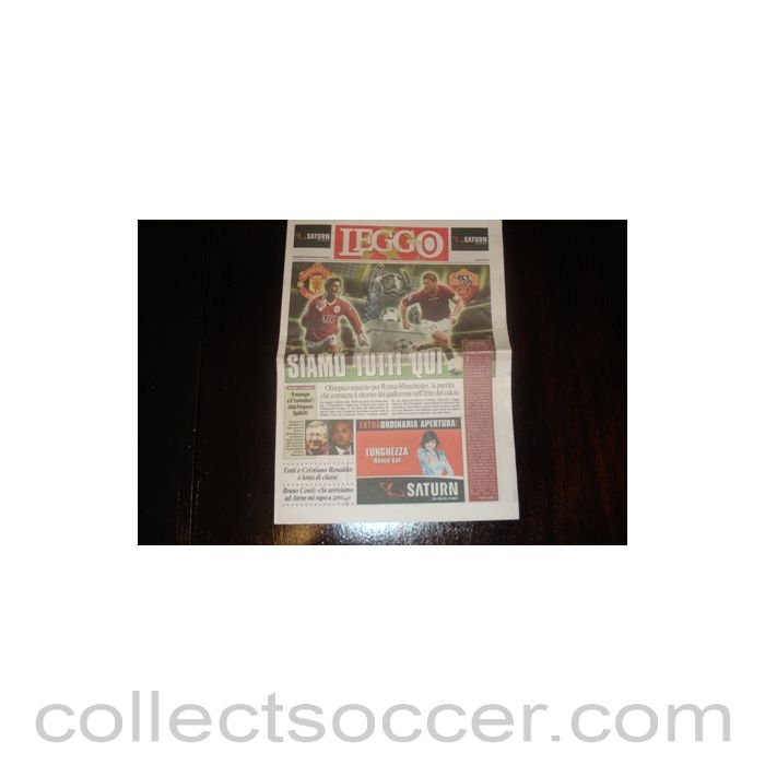 2007 - Leggo newspaper of 04/04/2007 about the match Roma v Manchester United