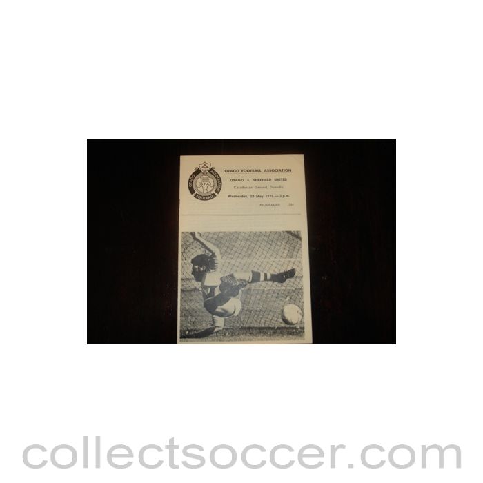 1975 - Otago, New Zealand v Sheffield United official programme 28/05/1975