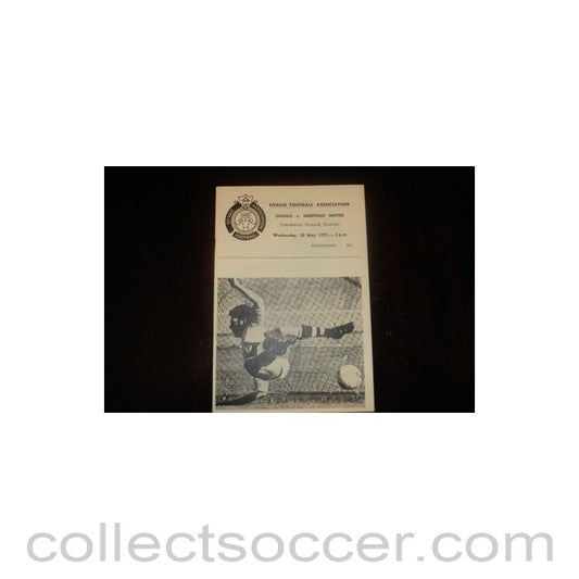 1975 - Otago, New Zealand v Sheffield United official programme 28/05/1975