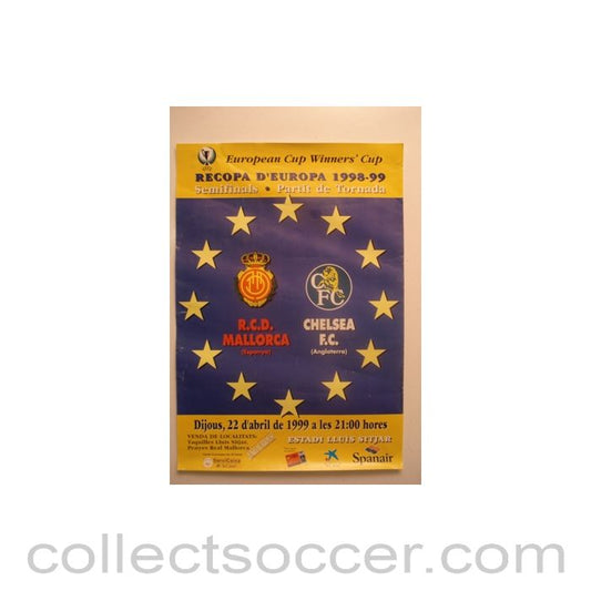 1999 - Majorca, Spain v Chelsea poster 22/04/1999 European Cup Winners Cup Semi-Final