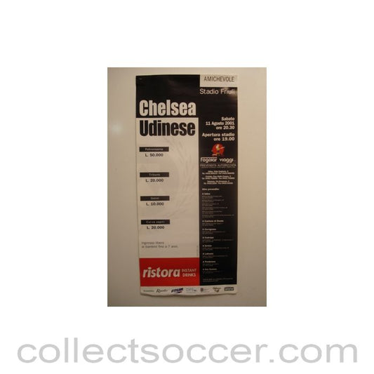 2001 - Udinese v Chelsea poster 11/08/2001