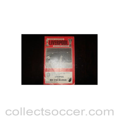 1973 - Liverpool v Red Star Belgrade official programme 06/11/1973 European Cup