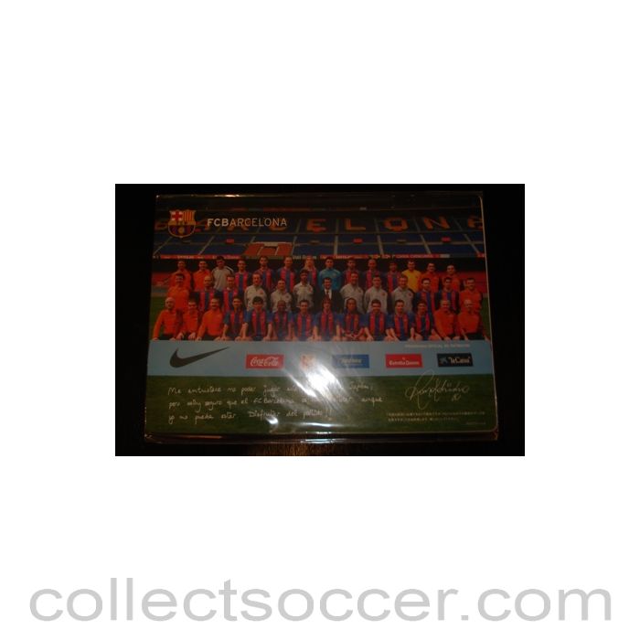 2005 Barcelona on Tour Japan poster card, a sticker and some pictures