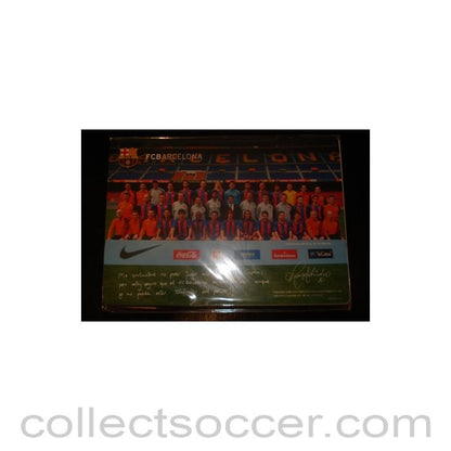 2005 Barcelona on Tour Japan poster card, a sticker and some pictures