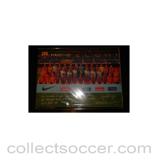 2005 Barcelona on Tour Japan poster card, a sticker and some pictures
