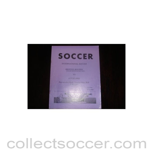 1974 - In New Zealand - Auckland v Bristol Rovers official programme 26/05/1974