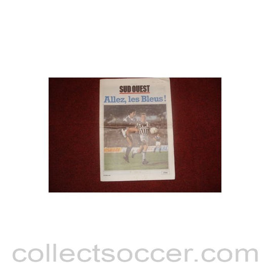 1984 - Sud Ouest newspaper 1984-1985 about the match Bordeaux v Juventus