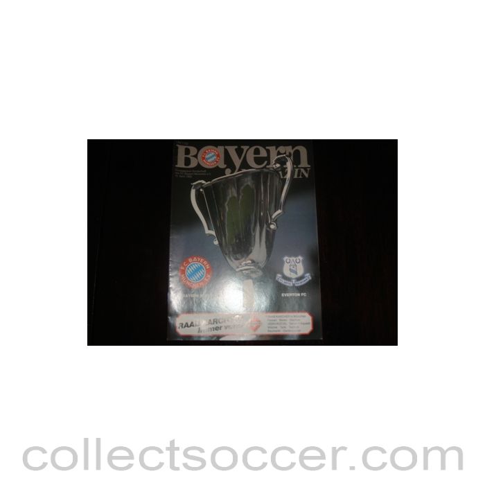 1985 - Bayern Munich v Everton official programme 10/04/1985 European Cup