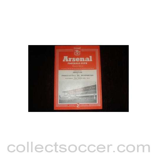 1954 - Arsenal v Portuguesa de Desportos, Sao Paolo official programme 20/02/1954