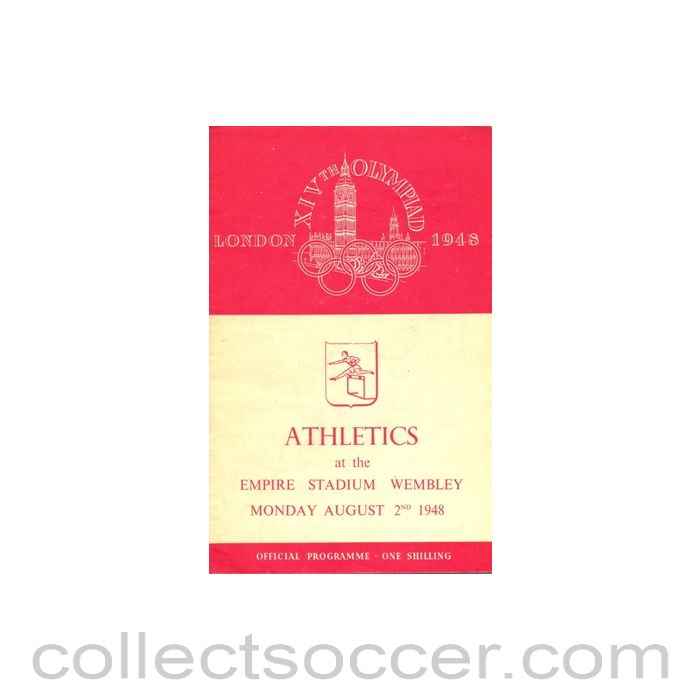 1948 XIVth Olympiad London Empire Stadium Wembley official programme 02/08/1948