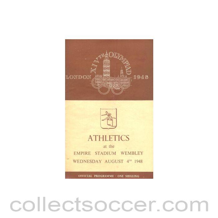 1948 XIVth Olympiad London Empire Stadium Wembley official programme 04/08/1948