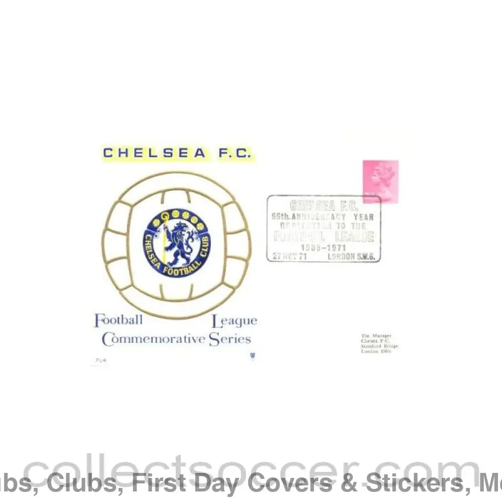1905 - Chelsea 66th Anniversary Year of Election to the Football League 1905-1971 first day cover 27/11/1971