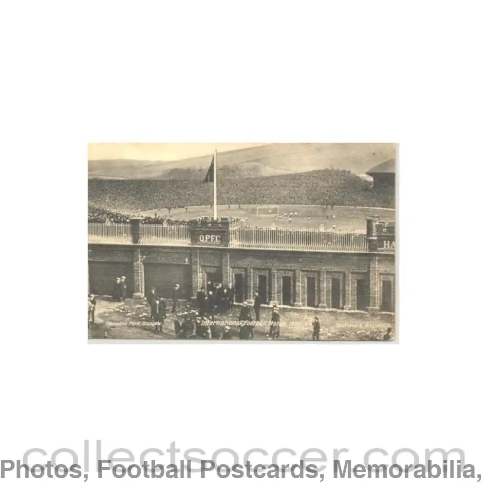 1910 - Hampden Park Stadium Glasgow - International Football Match 1910 - podtcard
