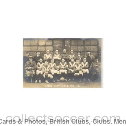 1917 - Leeds City (now Leeds United) team photograph postcard of season 1917-1918