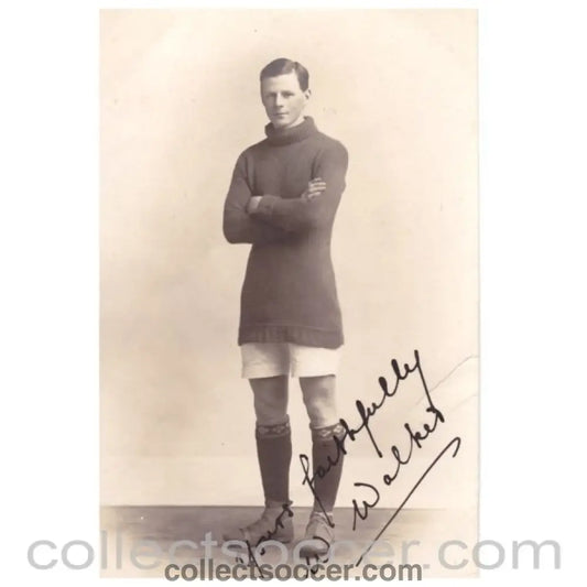 1918 Leeds United Rare Original signed Postcard by Willie Walker