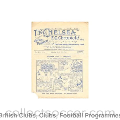 1921 - Chelsea v Sunderland official programme 12/03/1921