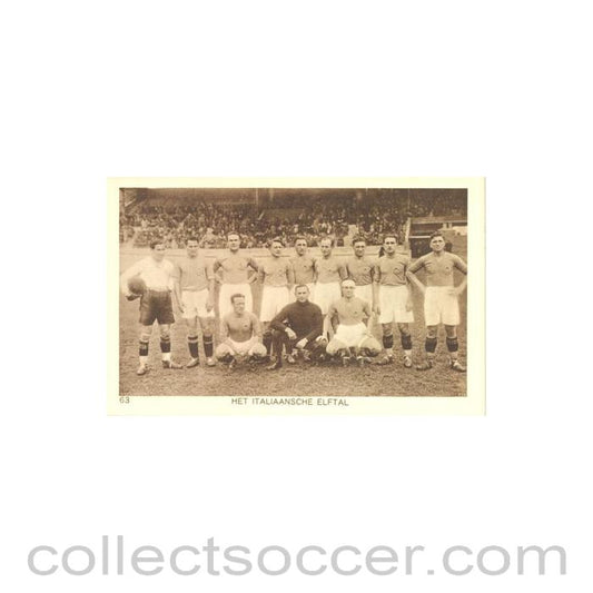 1928 IX. Olympic Games in Amsterdam postcard featuring the Italian football team