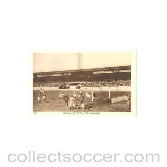1928 IX. Olympic Games in Amsterdam postcard featuring football Italy v Egypt