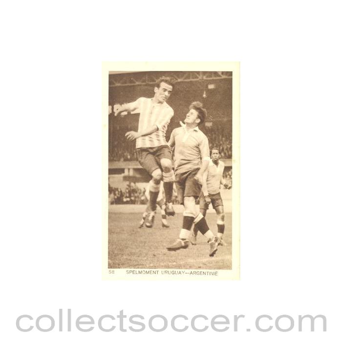1928 IX. Olympic Games in Amsterdam postcard featuring football Uruguay v Argentina