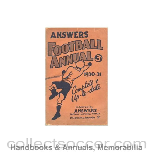 1930 - Football Annual 1930-1931 published by Answers