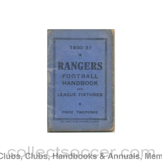1930 - Glasgow Rangers Handbook of season 1930-1931