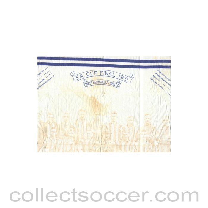 1931 FA Cup Final West Bromwich Albion coffee table cloth Very Rare!