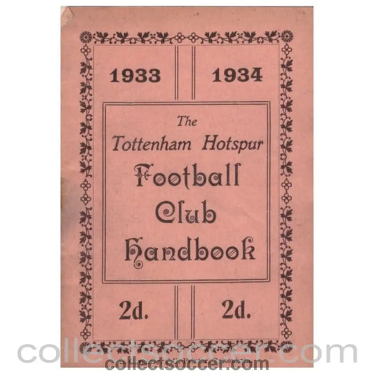 1933/34 Tottenham Hotspur Handbook